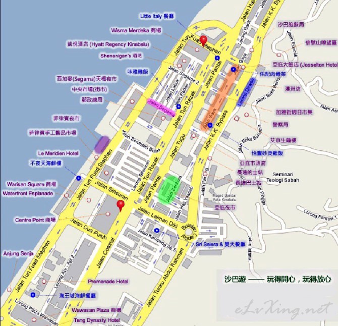 (马来西亚沙巴的线路图)